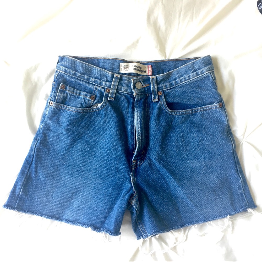 Levis 569 Denim Vintage Cutoff 27 High Waist Short